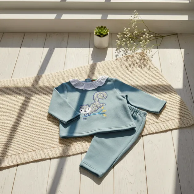 CHANDAL NIÑA MINT ARDILLA CUELLO VOLANTE KIZ