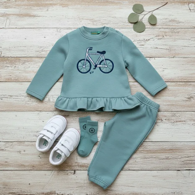 CHANDAL NIÑA MINT VOLANTE BAJO BICICLETA KIZ