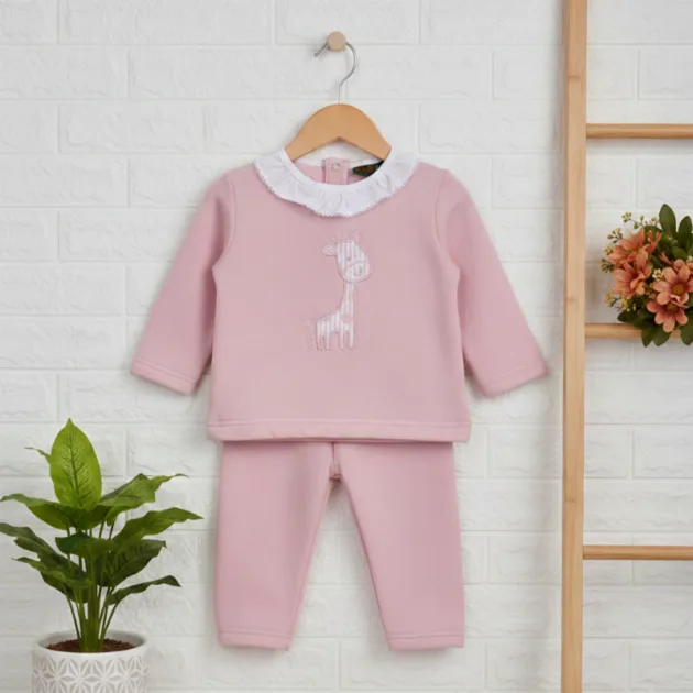 CHANDAL NIÑA ROSA JIRAFA CUELLO VOLANTE KIZ