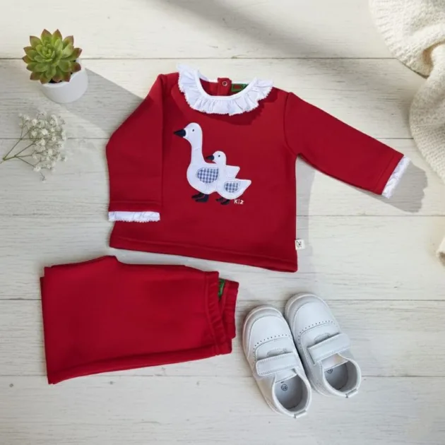 CHANDAL NIÑA ROJO OCA CUELLO VOLANTE KIZ