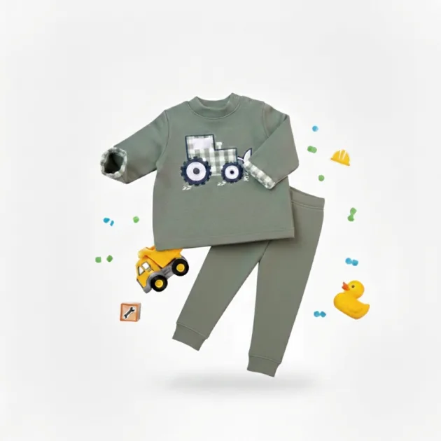 CHANDAL NIÑO VERDE LIQUEN EXCAVADORA VUELTA MANGAS KIZ