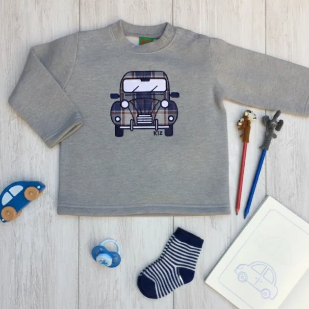 SUDADERA NIÑO GRIS DOS CABALLOS KIZ