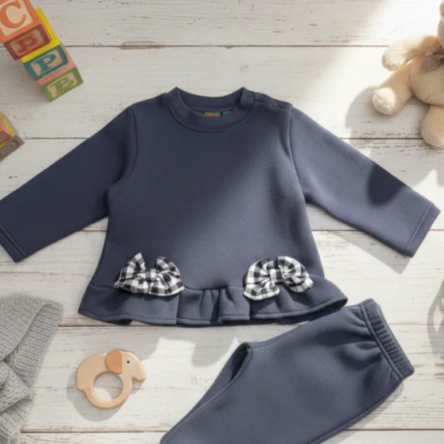 CHANDAL NIÑA AZUL MARINO 2 LAZOS KIZ