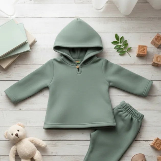 CHANDAL NIÑO VERDE LIQUEN CAPUCHA KIZ