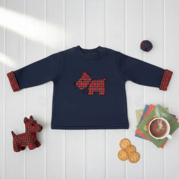 SUDADERA NIÑO AZUL MARINO SCOTTY VUELTA MANGAS KIZ