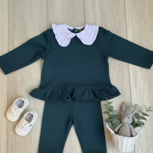 CHANDAL NIÑA AZUL PETROLEO CUELLO PETER PAN BLANCO KIZ