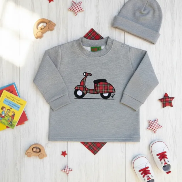 SUDADERA NIÑO GRIS MOTO KIZ