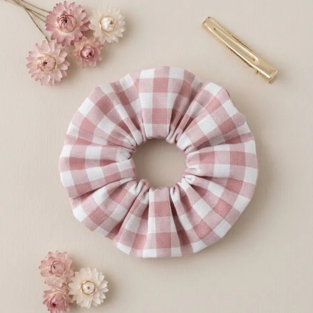 SCRUNCHIE VICHY ROSA