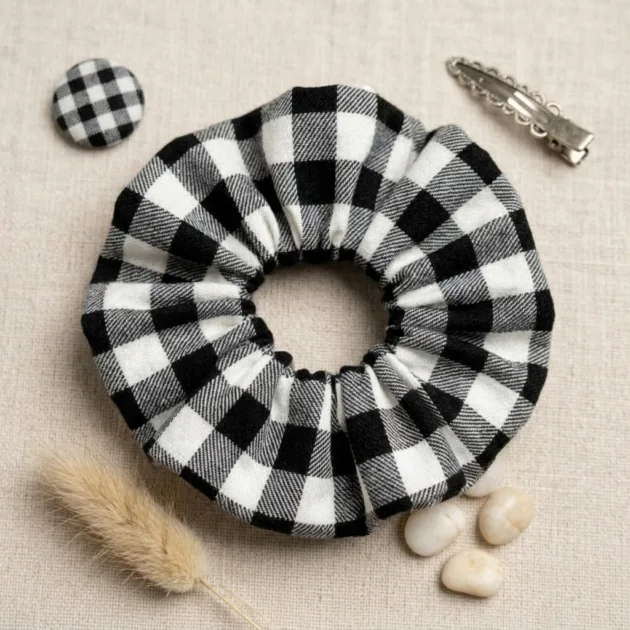 SCRUNCHIE VICHY NEGRO